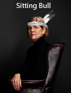 Elizabeth Warren sitting bull