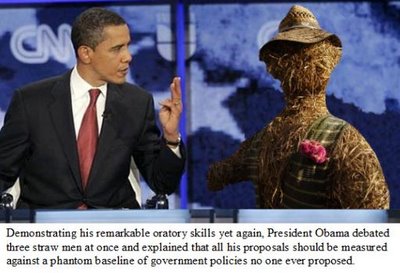 Obama Debates Straw Man