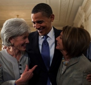 SEBELIUS-OBAMA-PELOSI-PETE SOUZA-CROP